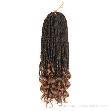 18 Inch Popular Curly End 3D Split Twist 100% Synthetic Hair Box Braid Crochet